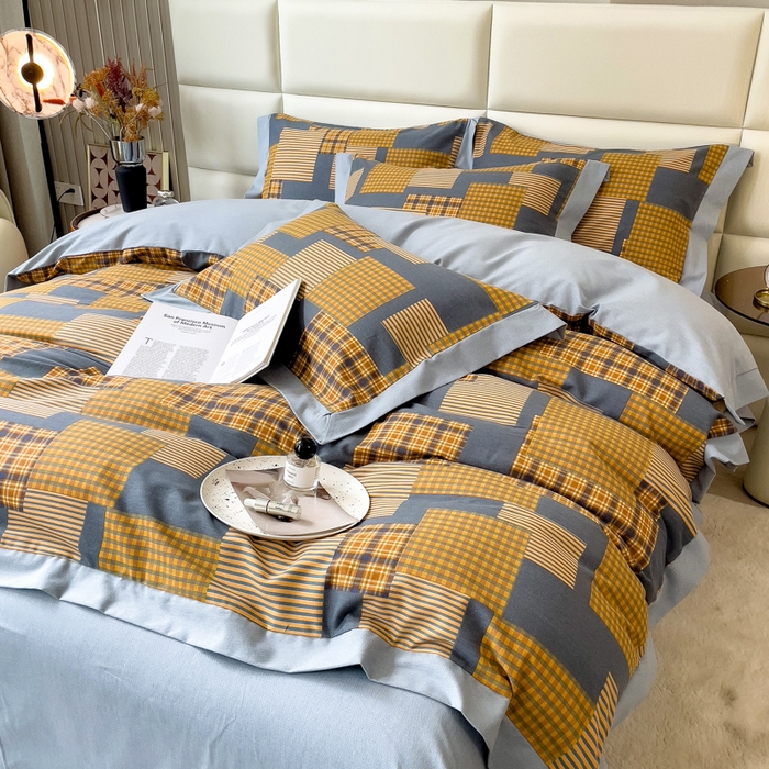 91家纺网 家纺一手货源 找家纺 印季家纺 2025新款生态全棉纯棉磨毛混纺欧式花边款四件套 玛格丽（兰）