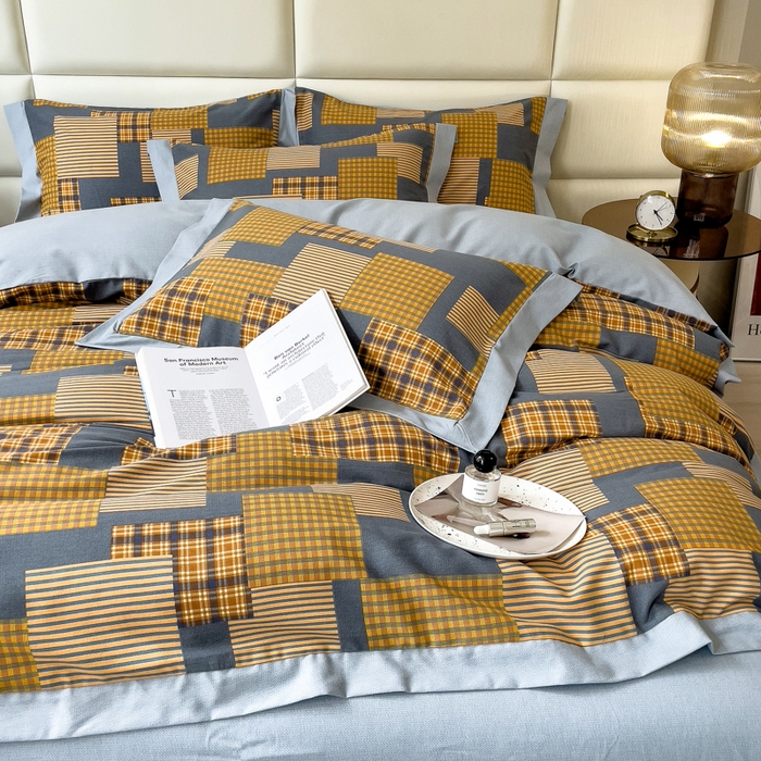 91家纺网 家纺一手货源 找家纺 印季家纺 2025新款生态全棉纯棉磨毛混纺欧式花边款四件套 玛格丽（兰）