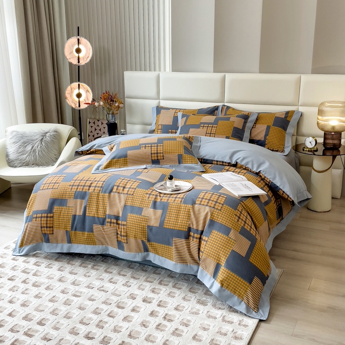 91家纺网 家纺一手货源 找家纺 印季家纺 2025新款生态全棉纯棉磨毛混纺欧式花边款四件套 玛格丽（兰）