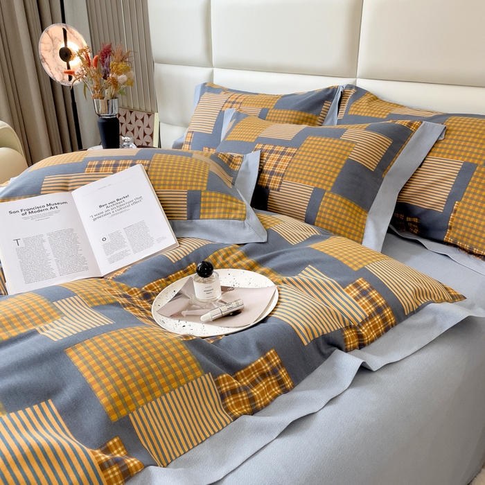 91家纺网 家纺一手货源 找家纺 印季家纺 2025新款生态全棉纯棉磨毛混纺欧式花边款四件套 玛格丽（兰）