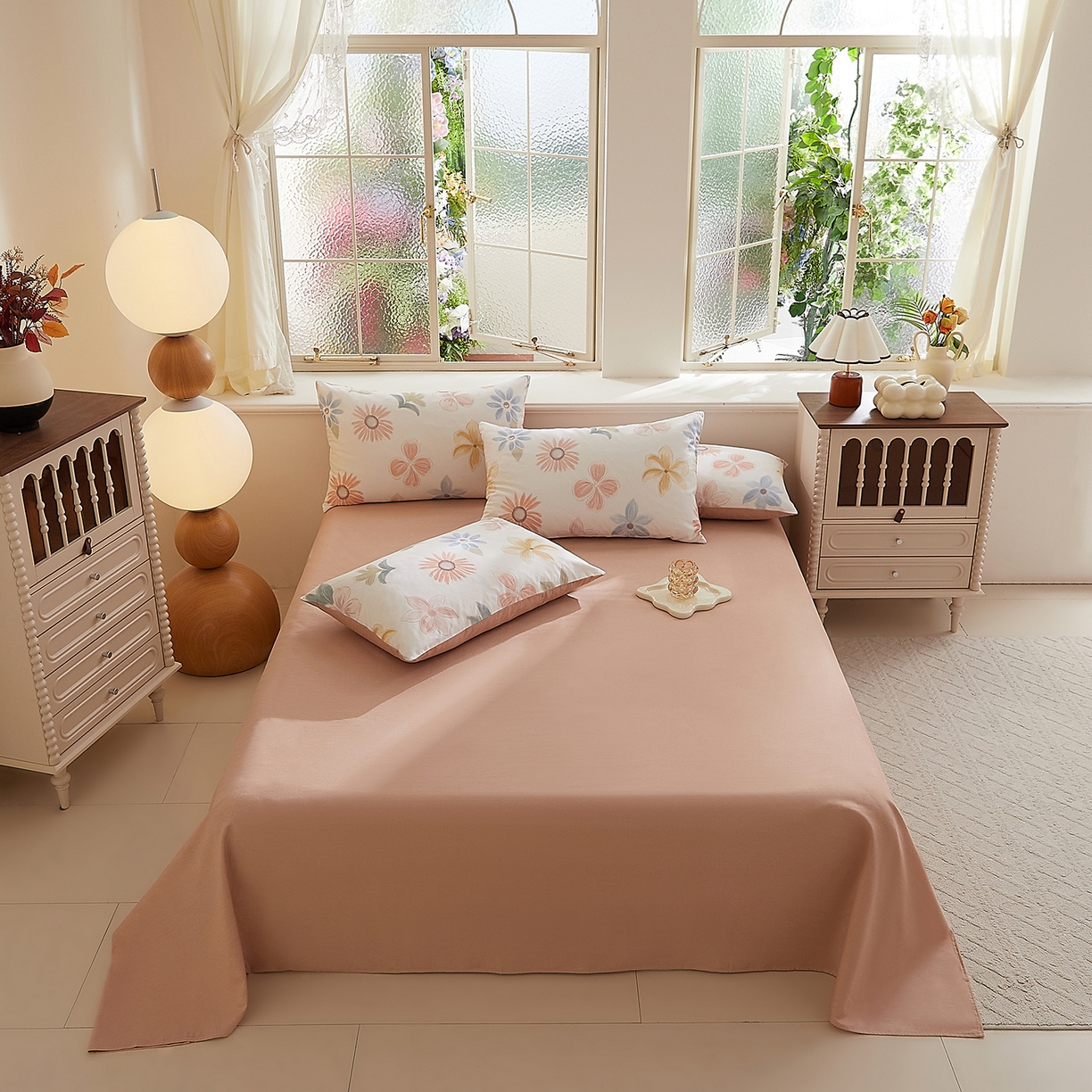 91家纺网 家纺一手货源 找家纺 （总）DoDo 兜兜 2025新款全棉纯棉磨毛印花单床单 床单单件