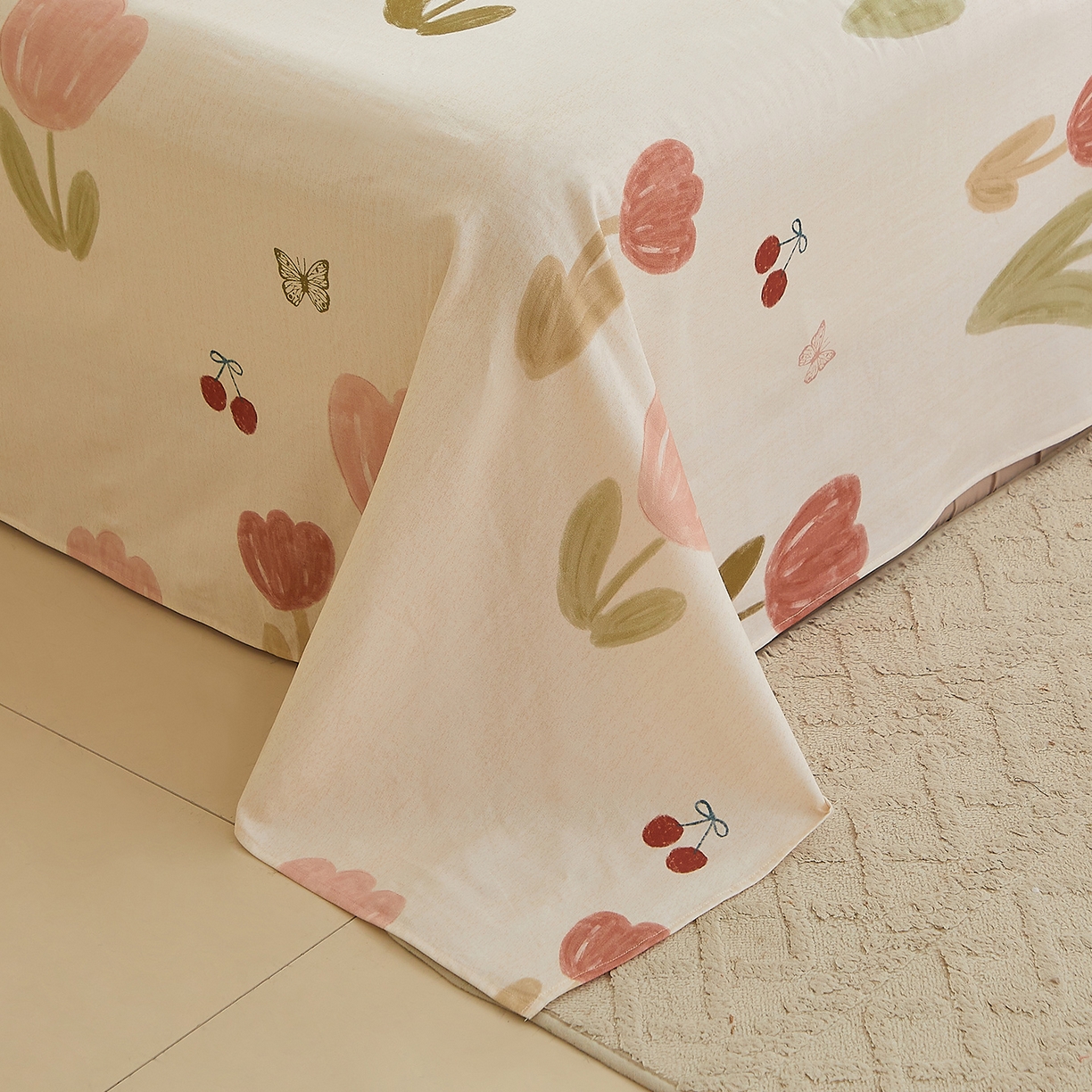 91家纺网 家纺一手货源 找家纺 DoDo 兜兜 2026新款全棉纯棉磨毛印花单床单 床单单件 A版千颂