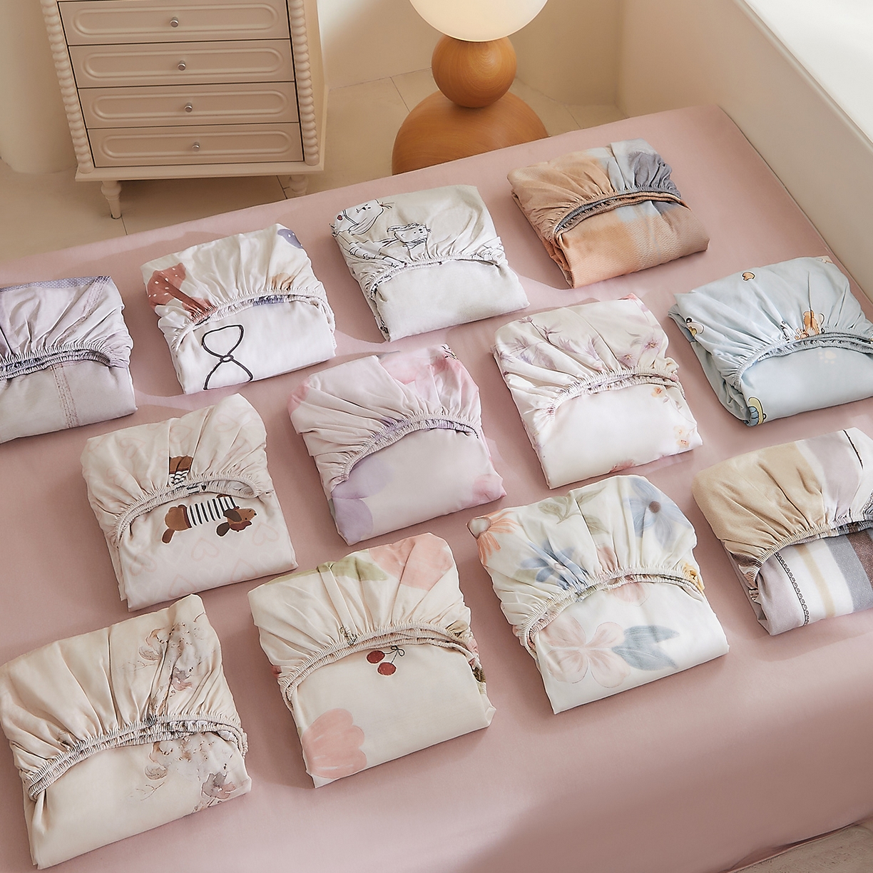 91家纺网 家纺一手货源 找家纺 DoDo 兜兜 2026新款全棉纯棉磨毛印花单床单 床单单件 组合图仅供展示不可下单