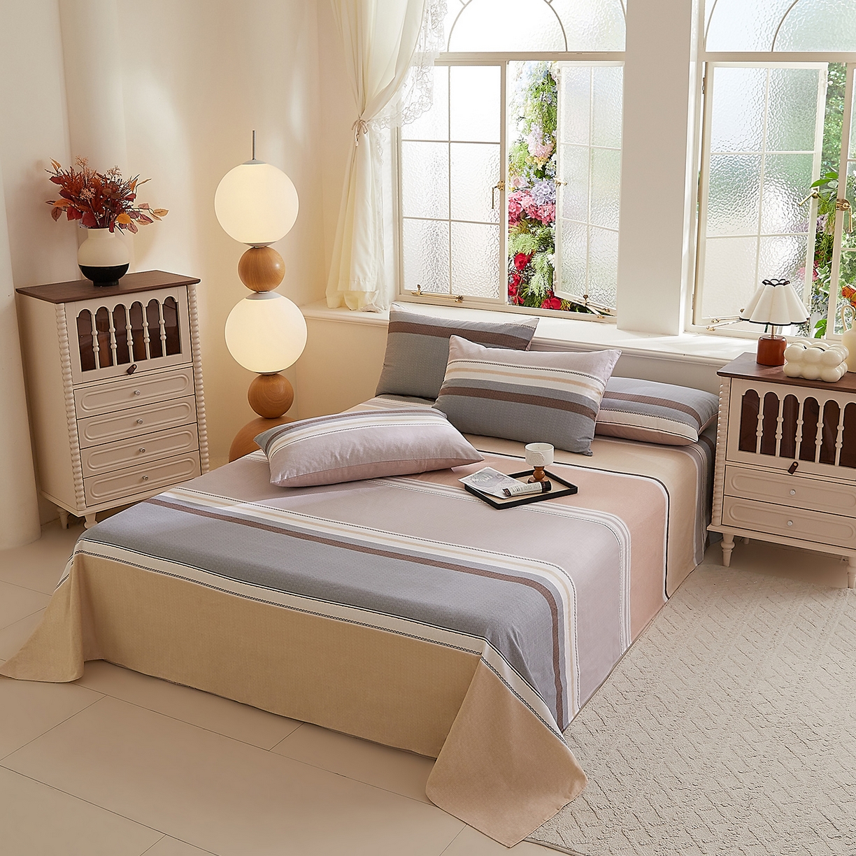 91家纺网 家纺一手货源 找家纺 DoDo 兜兜 2026新款全棉纯棉磨毛印花单床单 床单单件 A版艾伦