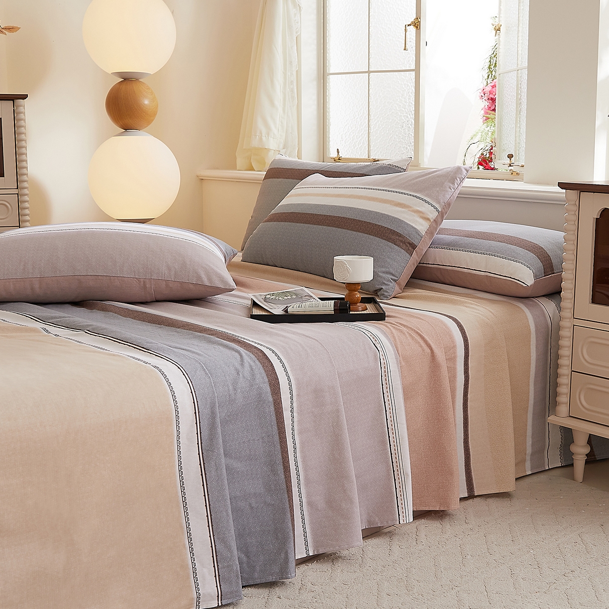 91家纺网 家纺一手货源 找家纺 DoDo 兜兜 2026新款全棉纯棉磨毛印花单床单 床单单件 A版艾伦