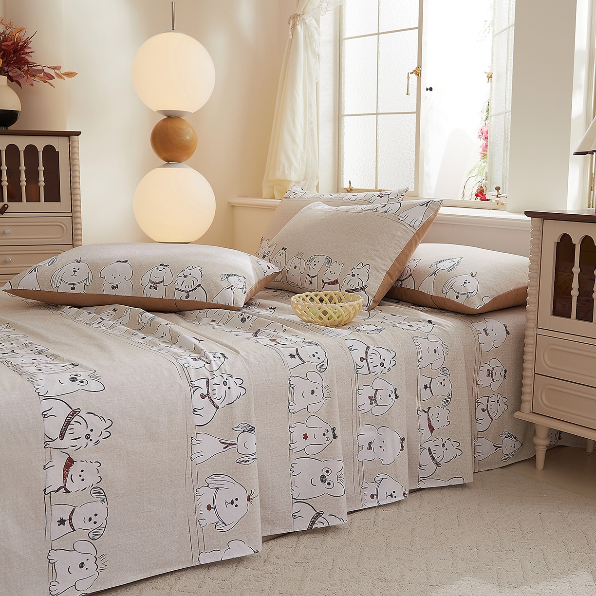 91家纺网 家纺一手货源 找家纺 DoDo 兜兜 2026新款全棉纯棉磨毛印花单床单 床单单件 A版奥汀