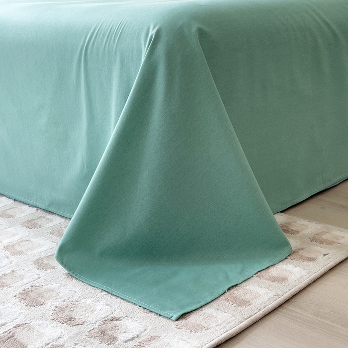 91家纺网 家纺一手货源 找家纺 印季家纺 2025新款生态全棉纯棉磨毛混纺欧式花边款四件套 沐光（桔）