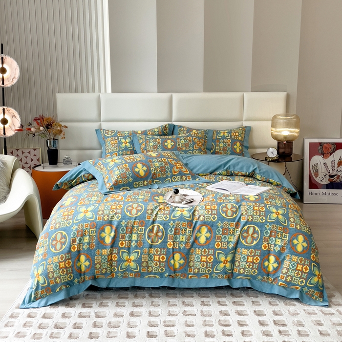 91家纺网 家纺一手货源 找家纺 印季家纺 2025新款生态全棉纯棉磨毛混纺欧式花边款四件套 威登