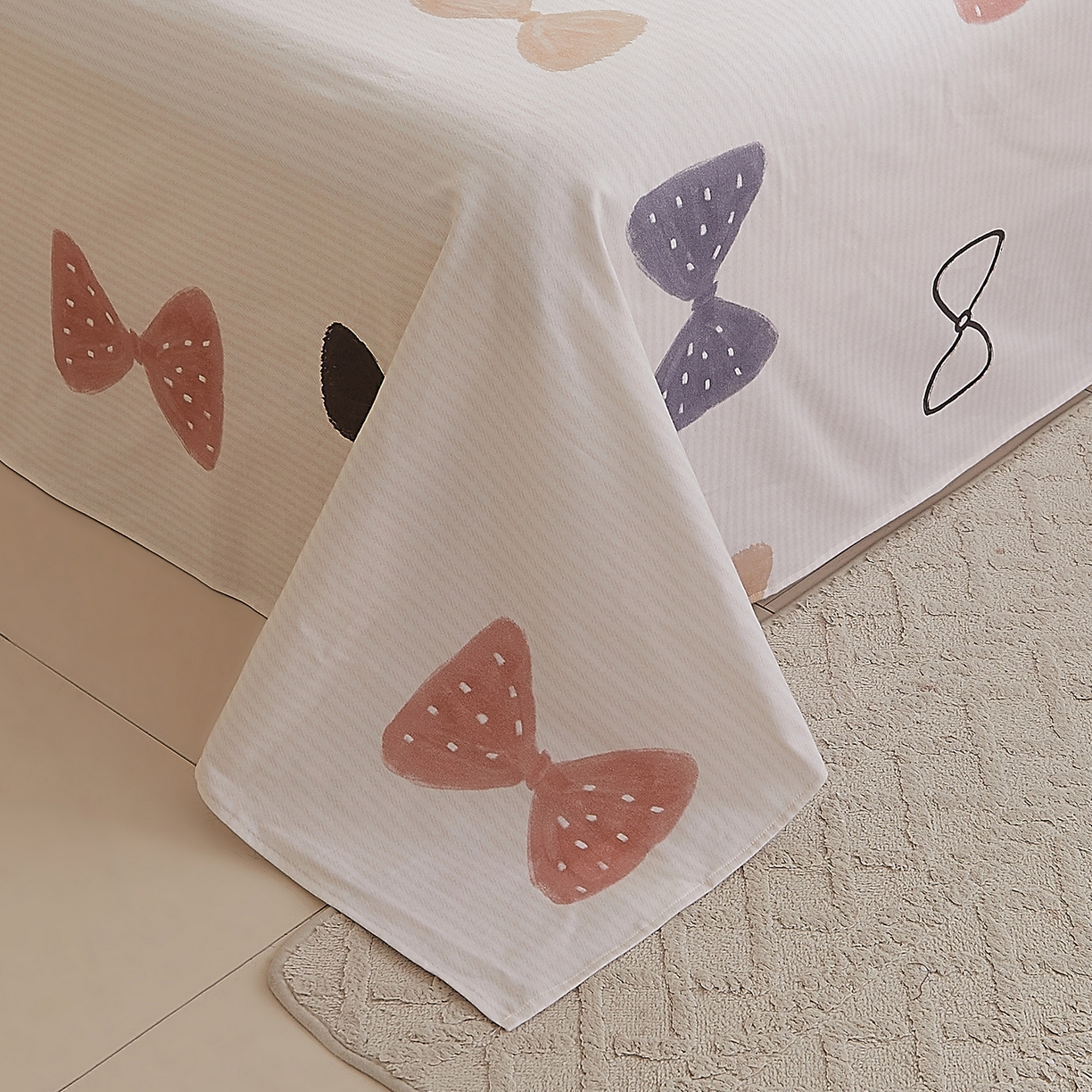 91家纺网 家纺一手货源 找家纺 DoDo 兜兜 2026新款全棉纯棉磨毛印花单床单 床单单件 A版可梦