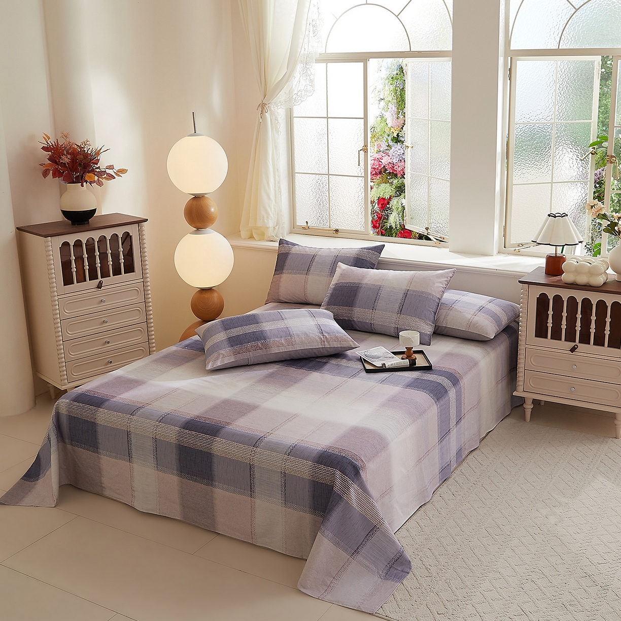 91家纺网 家纺一手货源 找家纺 DoDo 兜兜 2026新款全棉纯棉磨毛印花单床单 床单单件 A版绅士