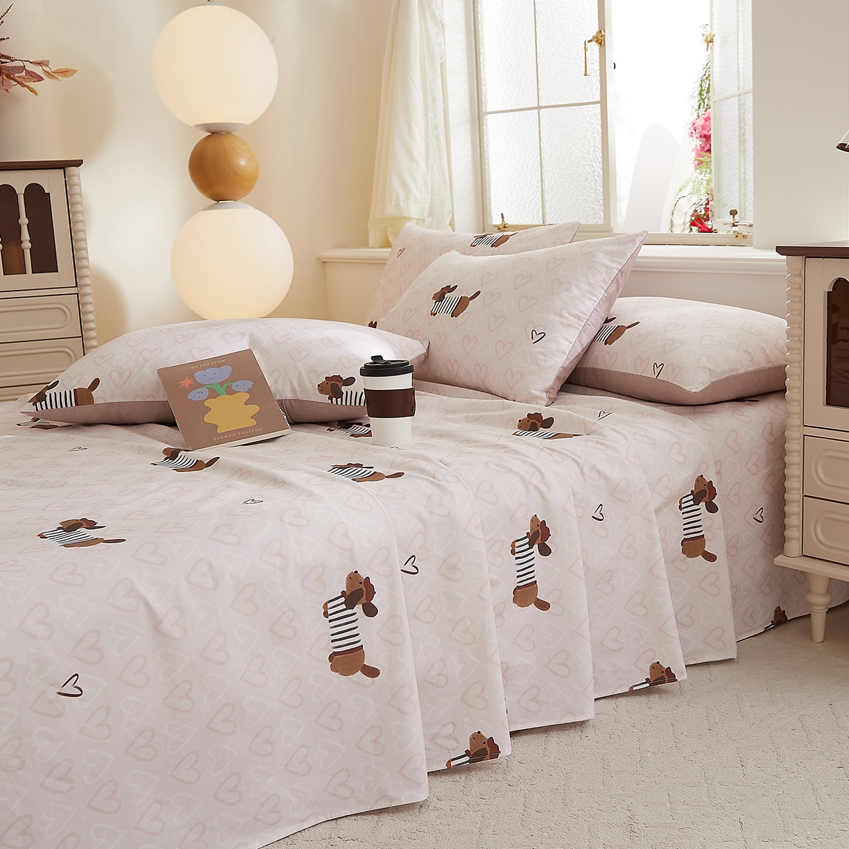 91家纺网 家纺一手货源 找家纺 DoDo 兜兜 2026新款全棉纯棉磨毛印花单床单 床单单件 A版旺趣