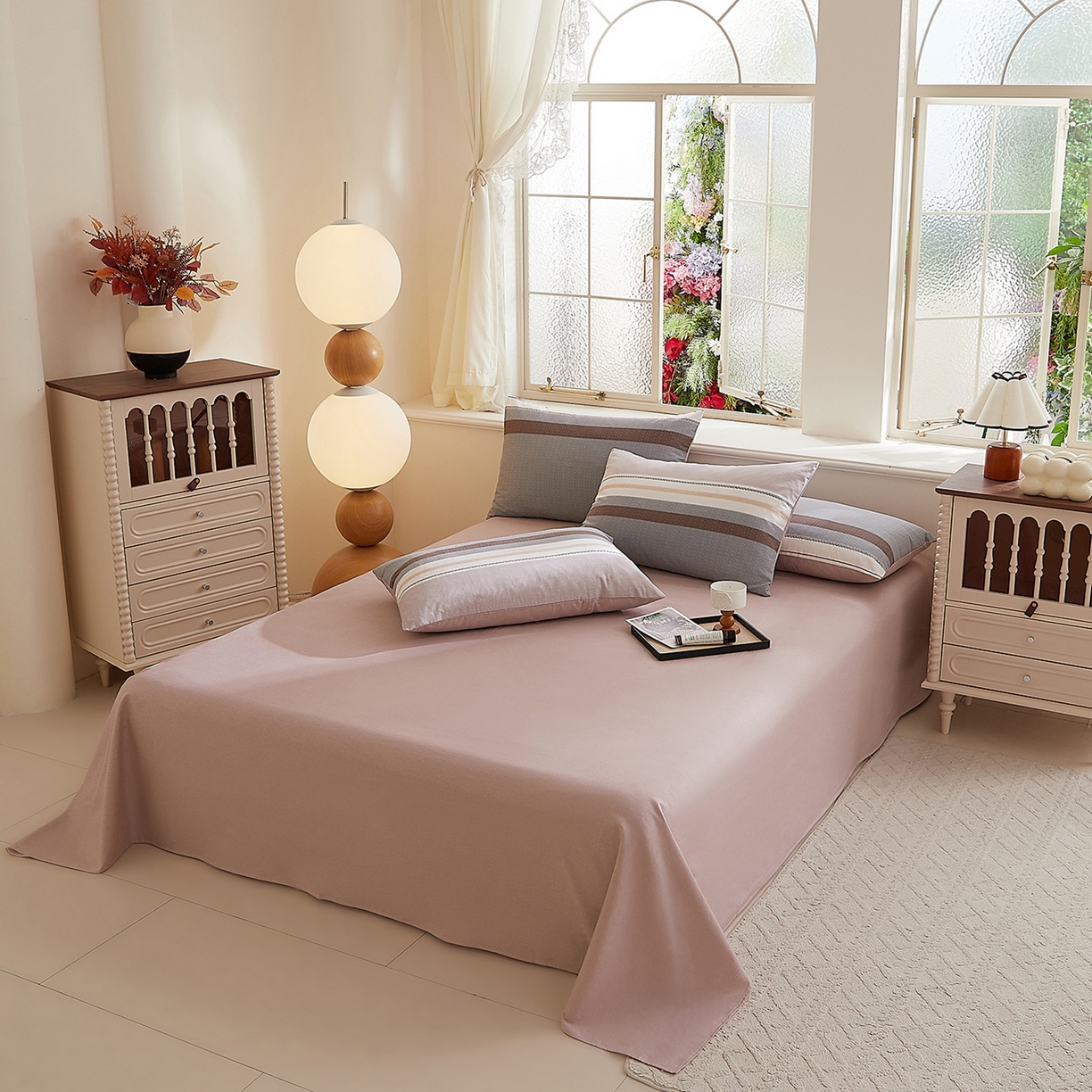 91家纺网 家纺一手货源 找家纺 DoDo 兜兜 2026新款全棉纯棉磨毛印花单床单 床单单件 B版百利甜酒-艾伦