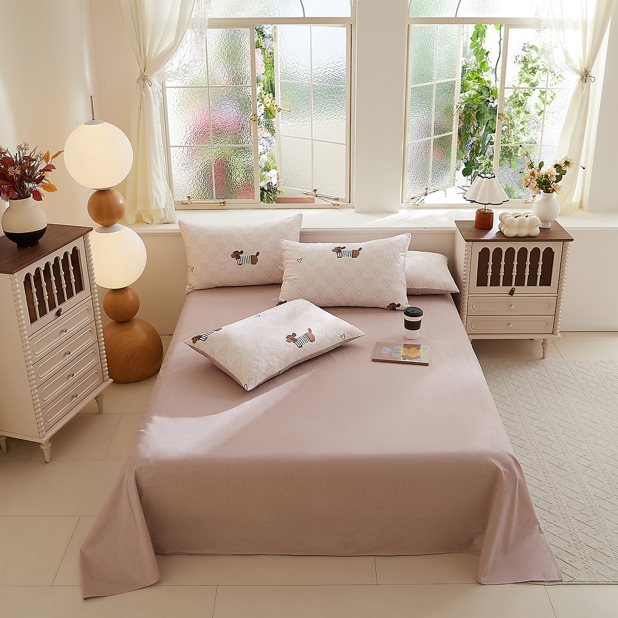 DoDo 兜兜 2026新款全棉纯棉磨毛印花单床单 床单单件 B版百利甜酒-旺趣