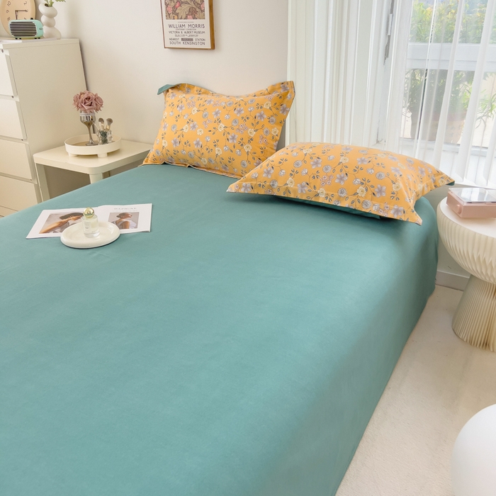 91家纺网 家纺一手货源 找家纺 印季家纺 2025新款全棉纯棉加厚小清新碎花混纺磨毛四件套 卢尔马兰