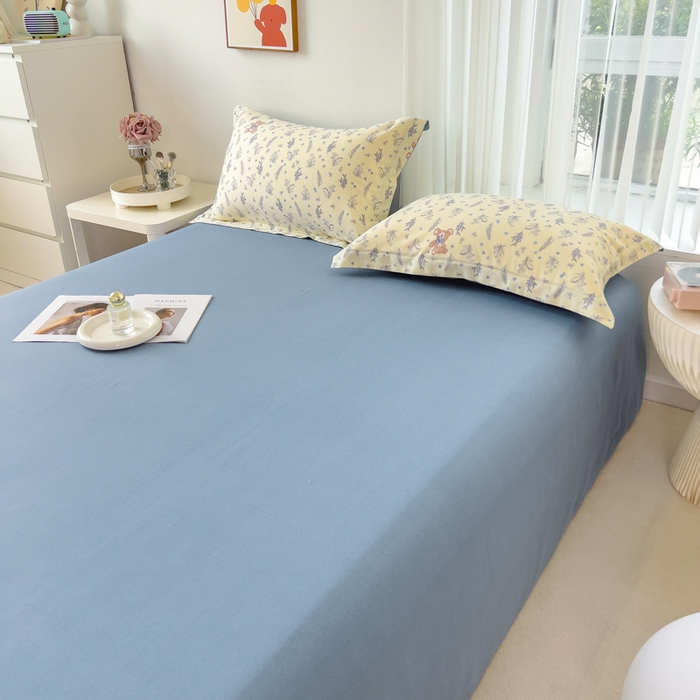 91家纺网 家纺一手货源 找家纺 印季家纺 2025新款全棉纯棉加厚小清新碎花混纺磨毛四件套 尼斯