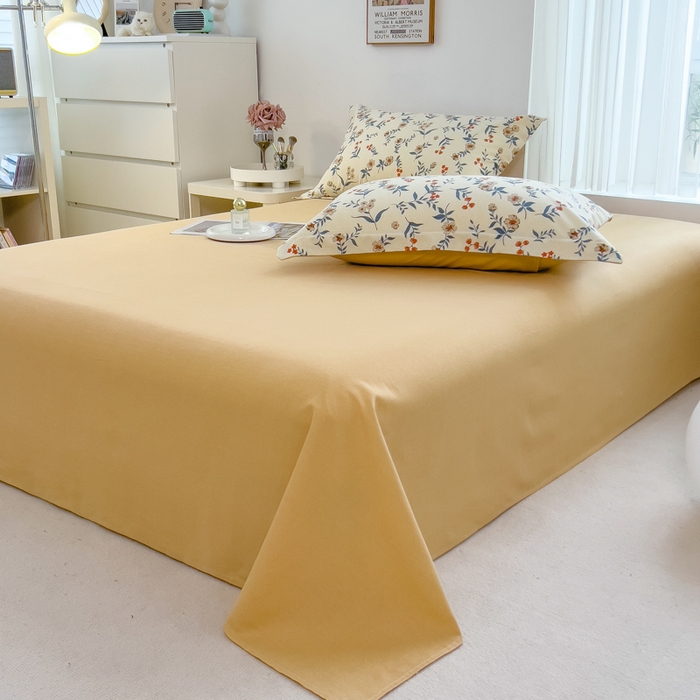 91家纺网 家纺一手货源 找家纺 印季家纺 2025新款全棉纯棉加厚小清新碎花混纺磨毛四件套 诺曼