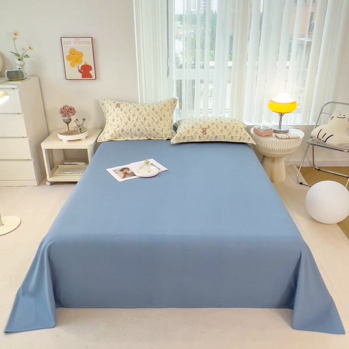 91家纺网 家纺一手货源 找家纺 印季家纺 2025新款全棉纯棉加厚小清新碎花混纺磨毛四件套 尼斯