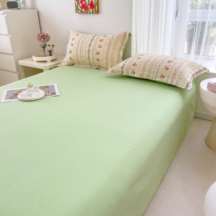 91家纺网 家纺一手货源 找家纺 印季家纺 2025新款全棉纯棉加厚小清新碎花混纺磨毛四件套 寻春