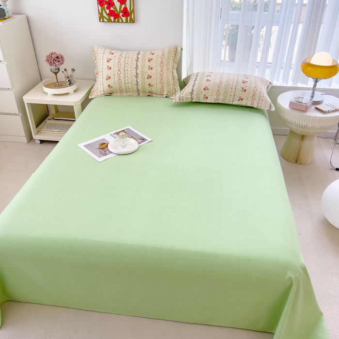 91家纺网 家纺一手货源 找家纺 印季家纺 2025新款全棉纯棉加厚小清新碎花混纺磨毛四件套 寻春