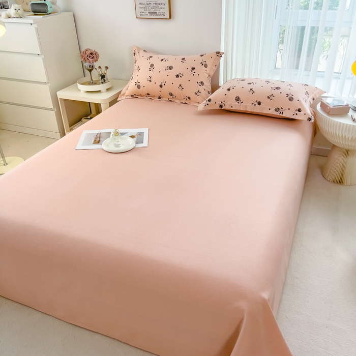 91家纺网 家纺一手货源 找家纺 印季家纺 2025新款全棉纯棉加厚小清新碎花混纺磨毛四件套 莫拉-黑