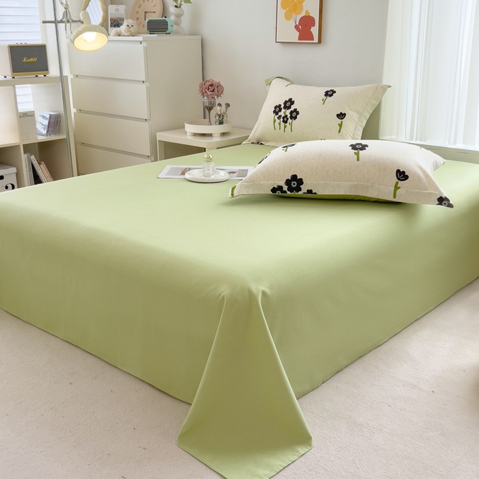 91家纺网 家纺一手货源 找家纺 印季家纺 2025新款全棉纯棉加厚小清新碎花混纺磨毛四件套 墨玉