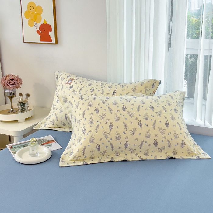 91家纺网 家纺一手货源 找家纺 印季家纺 2025新款全棉纯棉加厚小清新碎花混纺磨毛四件套 尼斯