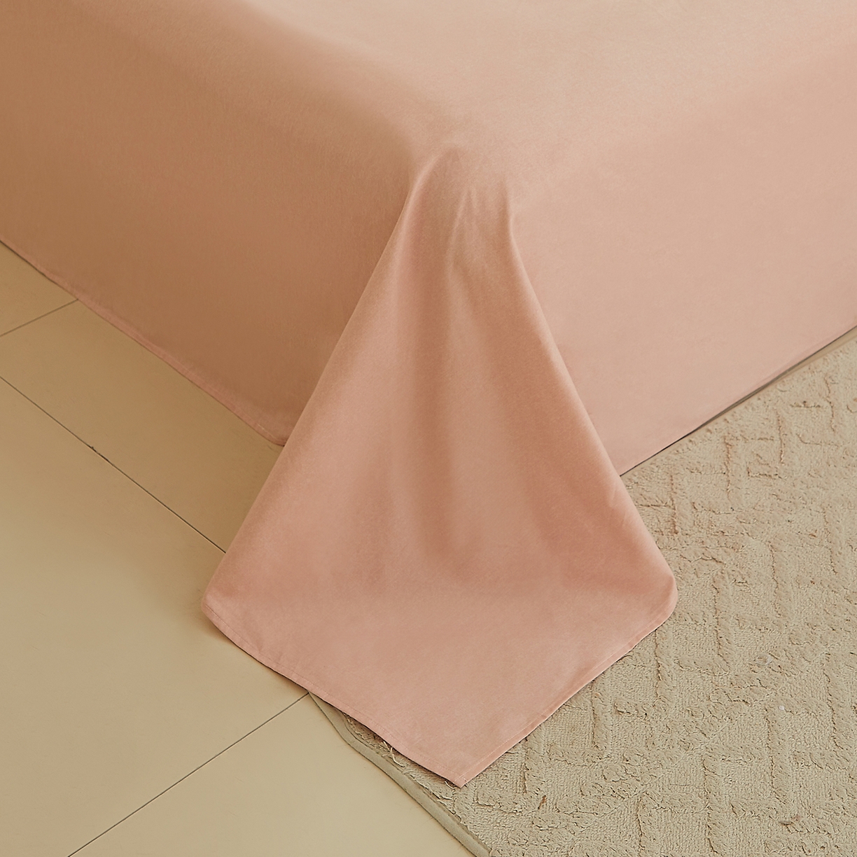 91家纺网 家纺一手货源 找家纺 DoDo 兜兜 2026新款全棉纯棉磨毛印花单床单 床单单件 B版梅染色-静影