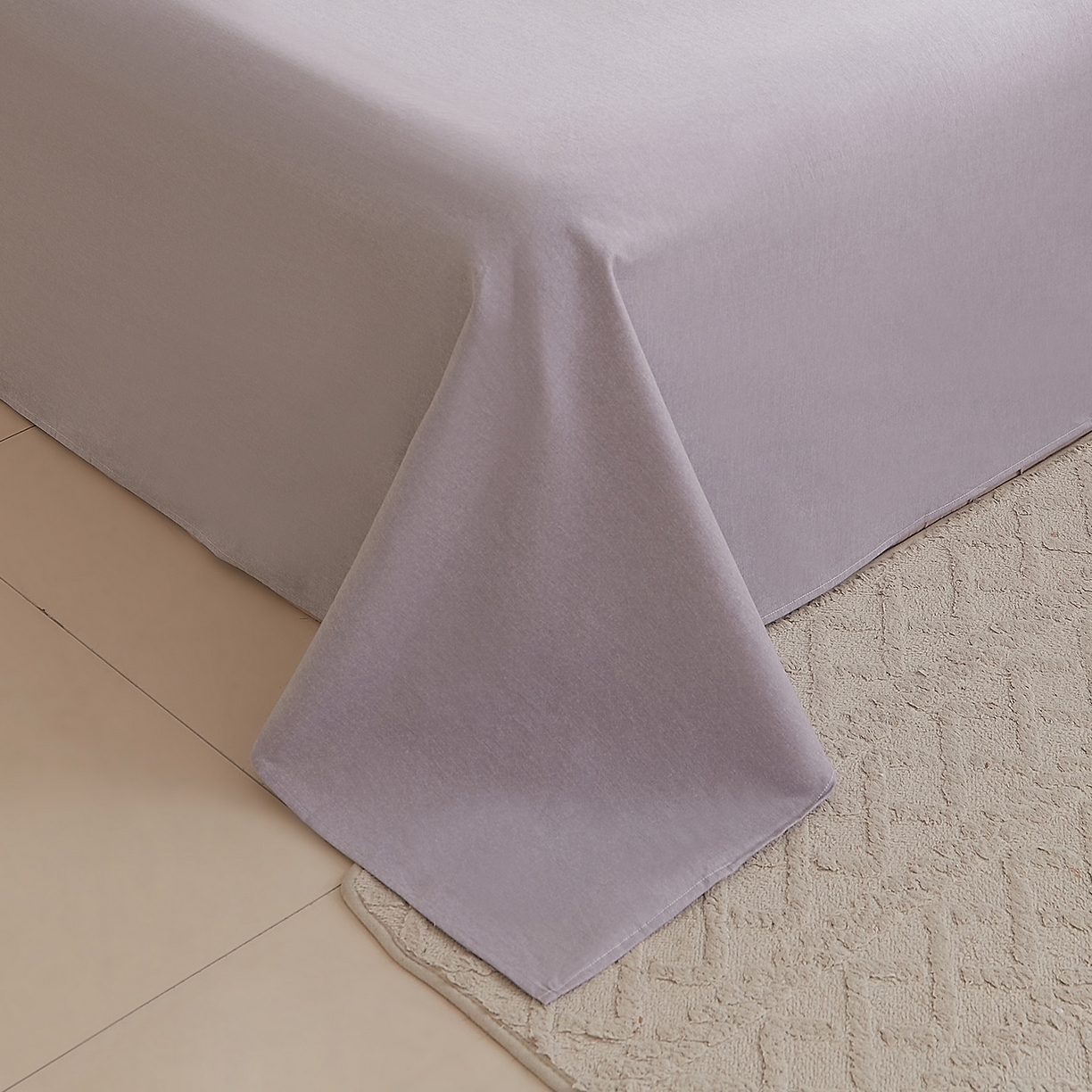 91家纺网 家纺一手货源 找家纺 DoDo 兜兜 2026新款全棉纯棉磨毛印花单床单 床单单件 B版牡丹紫-可梦