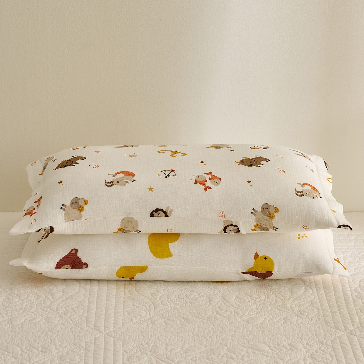 91家纺网 家纺一手货源 找家纺 （总）乐可 2025新款全棉纯棉纱布儿童枕套单枕套枕头套