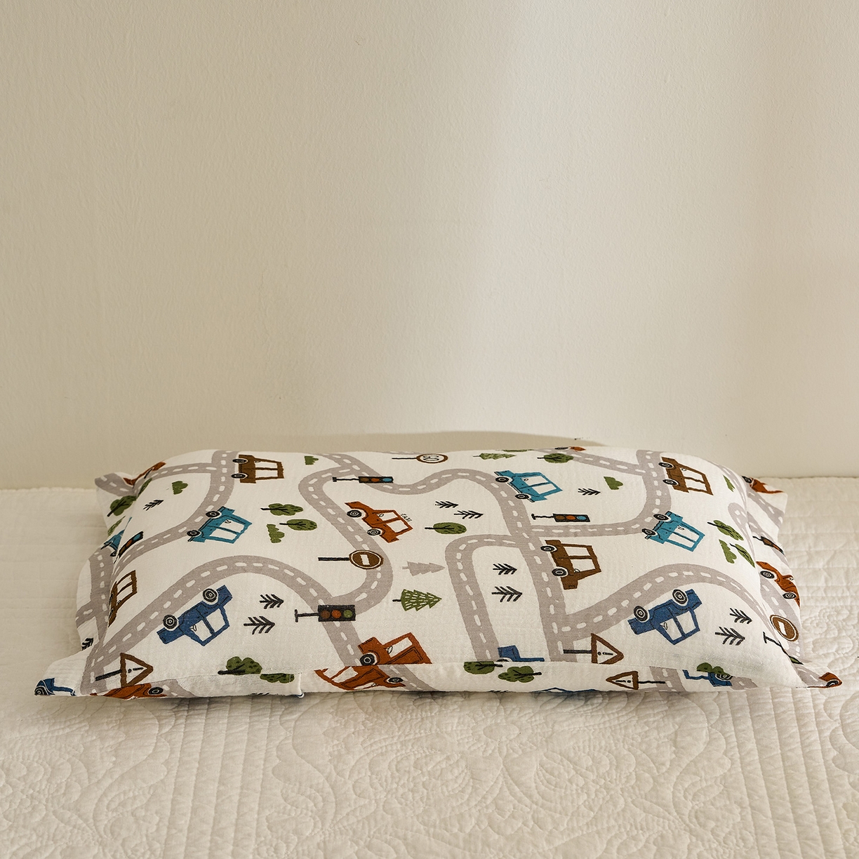 91家纺网 家纺一手货源 找家纺 乐可 2025新款全棉纯棉纱布儿童枕套单枕套 TB2飘移