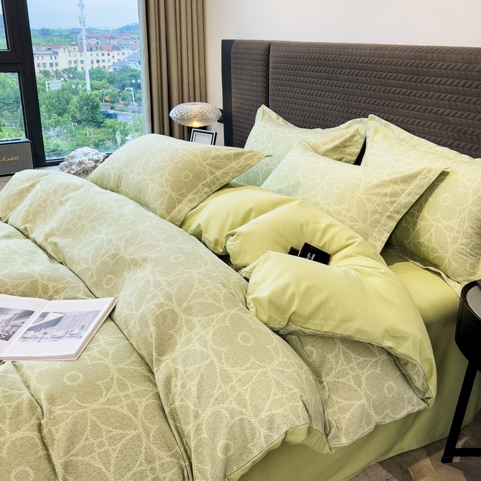 91家纺网 家纺一手货源 找家纺 （总）印季家纺 2025新款全棉纯棉生态印花加厚混纺磨毛四件套