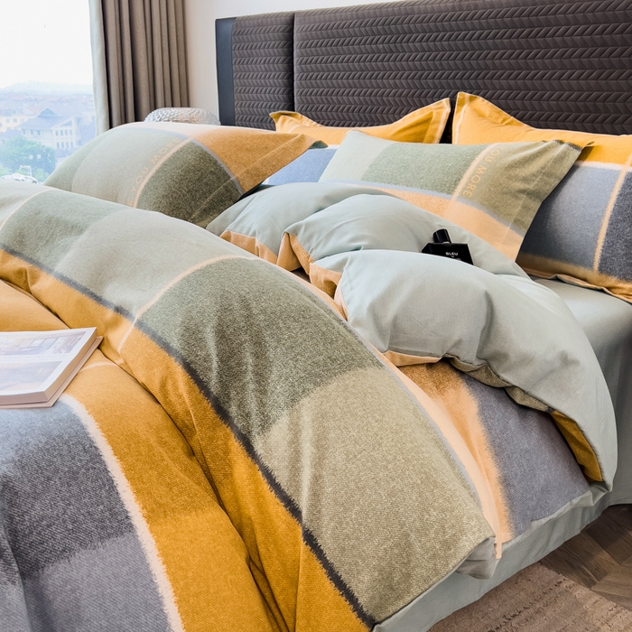 91家纺网 家纺一手货源 找家纺 （总）印季家纺 2025新款全棉纯棉生态印花加厚混纺磨毛四件套