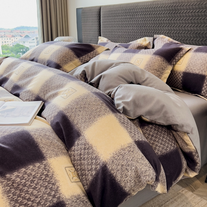 91家纺网 家纺一手货源 找家纺 （总）印季家纺 2025新款全棉纯棉生态印花加厚混纺磨毛四件套