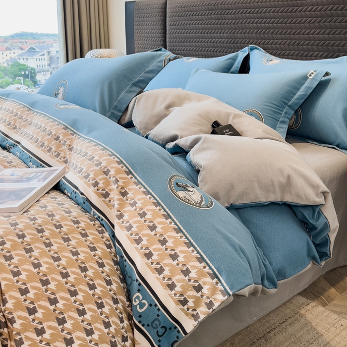 91家纺网 家纺一手货源 找家纺 （总）印季家纺 2025新款全棉纯棉生态印花加厚混纺磨毛四件套