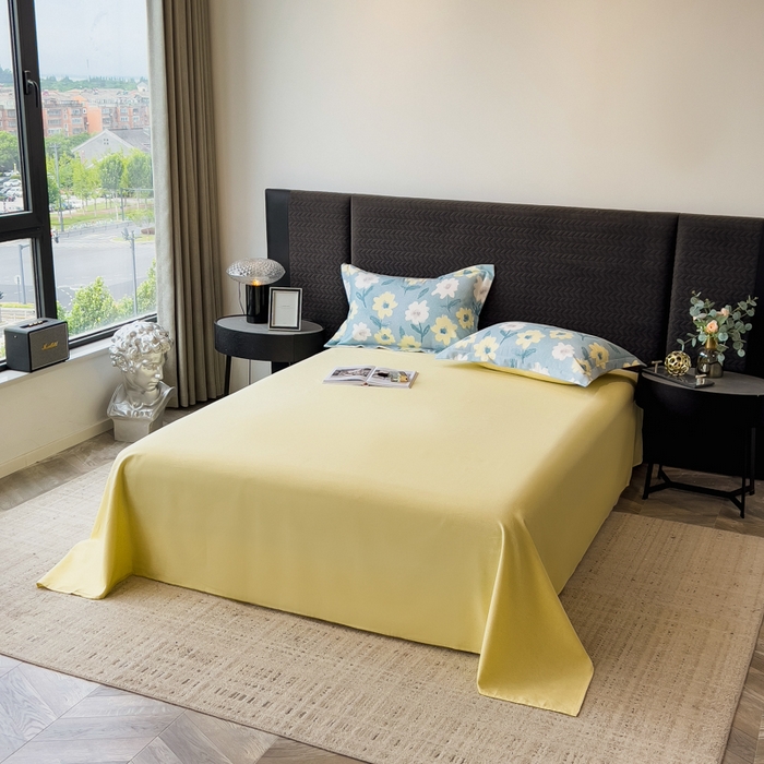 91家纺网 家纺一手货源 找家纺 印季家纺 2025新款全棉纯棉生态印花加厚混纺磨毛四件套 晨沐（兰）