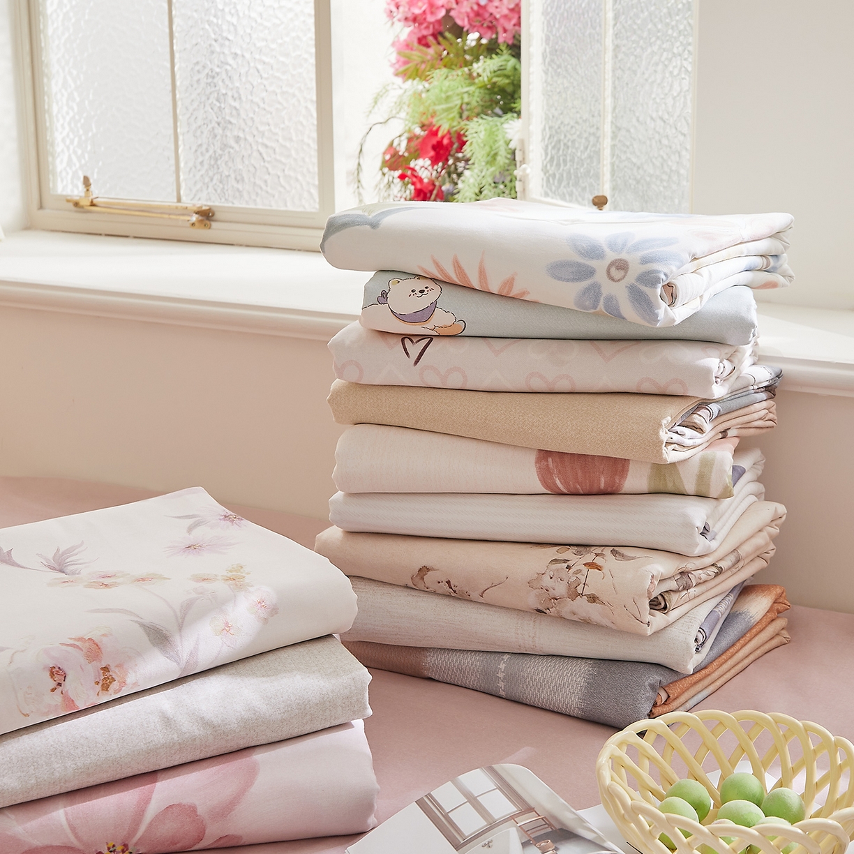 91家纺网 家纺一手货源 找家纺 （总）DoDo 兜兜 2025新款全棉纯棉磨毛印花单枕套 枕套单件