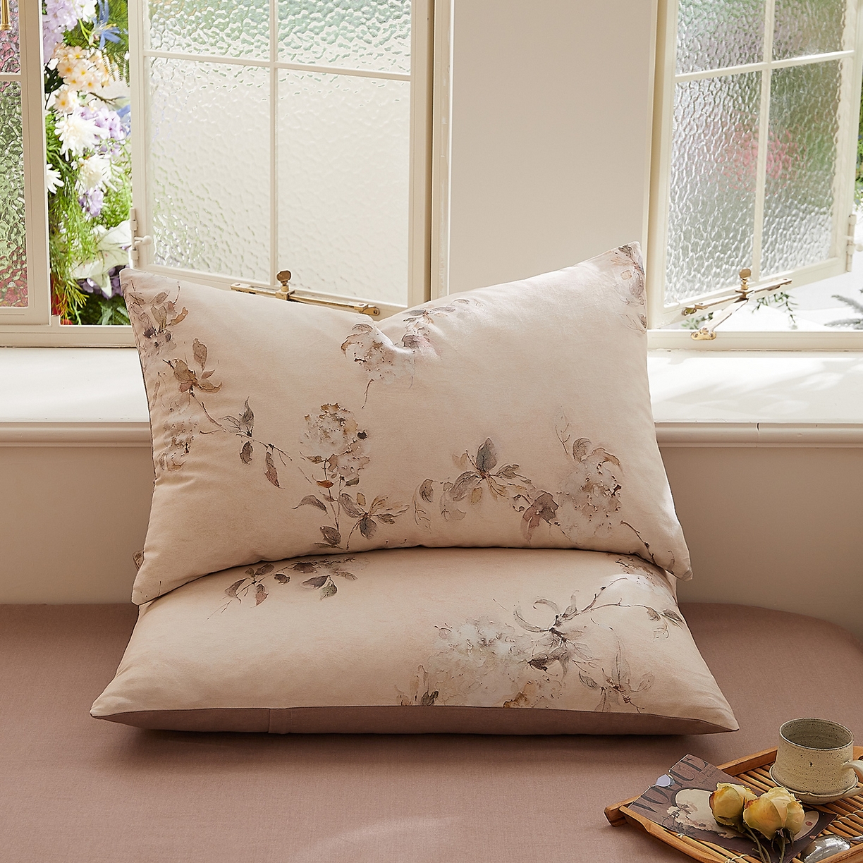 91家纺网 家纺一手货源 找家纺 （总）DoDo 兜兜 2025新款全棉纯棉磨毛印花单枕套 枕套单件