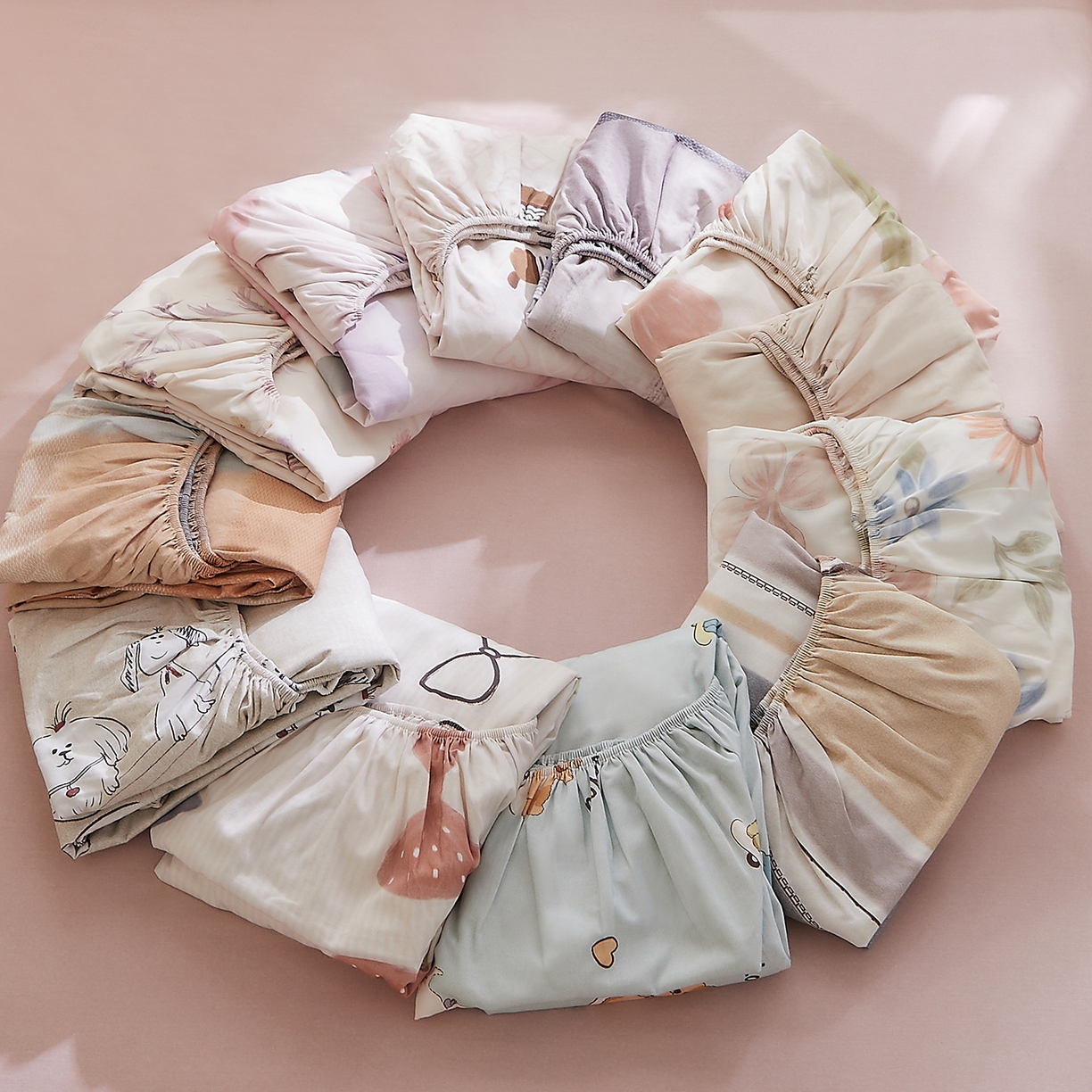 91家纺网 家纺一手货源 找家纺 DoDo 兜兜 2026新款全棉纯棉磨毛印花单枕套 枕套单件 组合图仅供展示不可下单