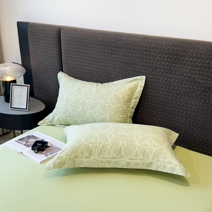 91家纺网 家纺一手货源 找家纺 印季家纺 2025新款全棉纯棉生态印花加厚混纺磨毛四件套 华尔兹-绿