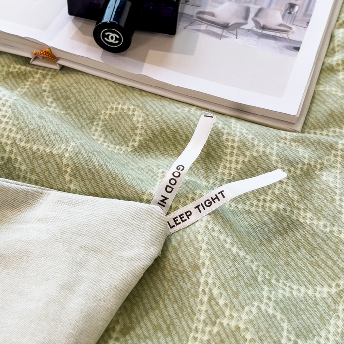 91家纺网 家纺一手货源 找家纺 印季家纺 2025新款全棉纯棉生态印花加厚混纺磨毛四件套 华尔兹-绿