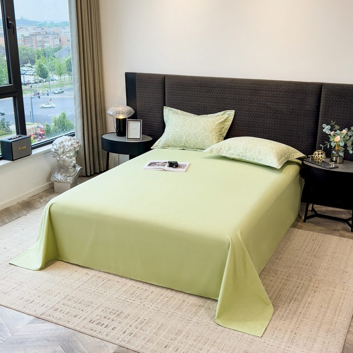 91家纺网 家纺一手货源 找家纺 印季家纺 2025新款全棉纯棉生态印花加厚混纺磨毛四件套 华尔兹-绿