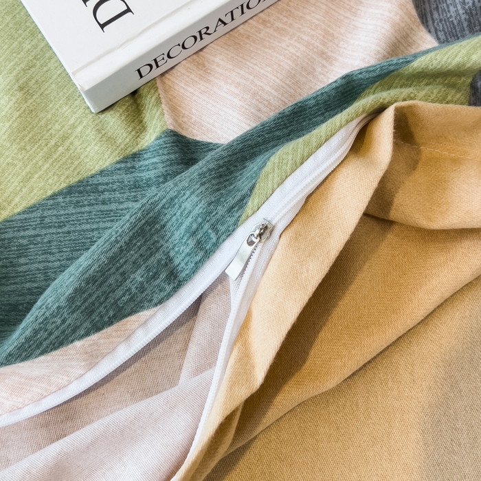 91家纺网 家纺一手货源 找家纺 印季家纺 2025新款全棉纯棉生态印花加厚混纺磨毛四件套 几何空间