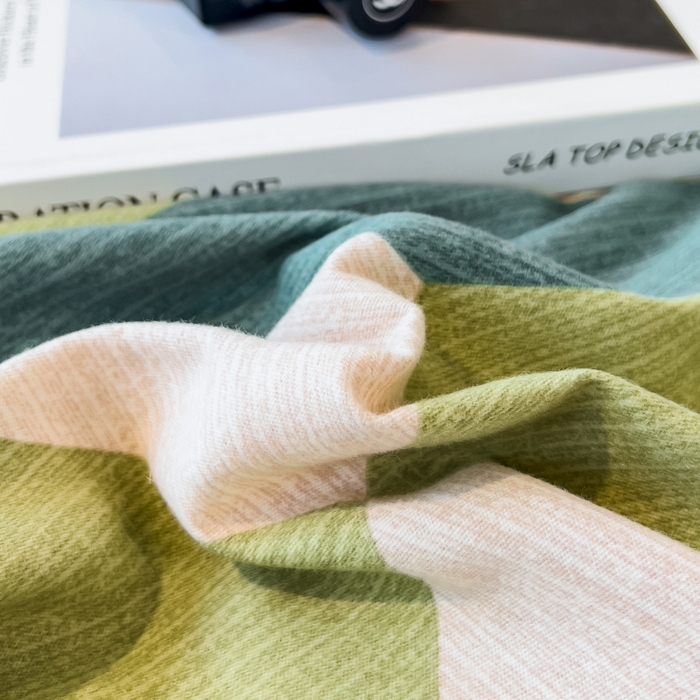 91家纺网 家纺一手货源 找家纺 印季家纺 2025新款全棉纯棉生态印花加厚混纺磨毛四件套 几何空间