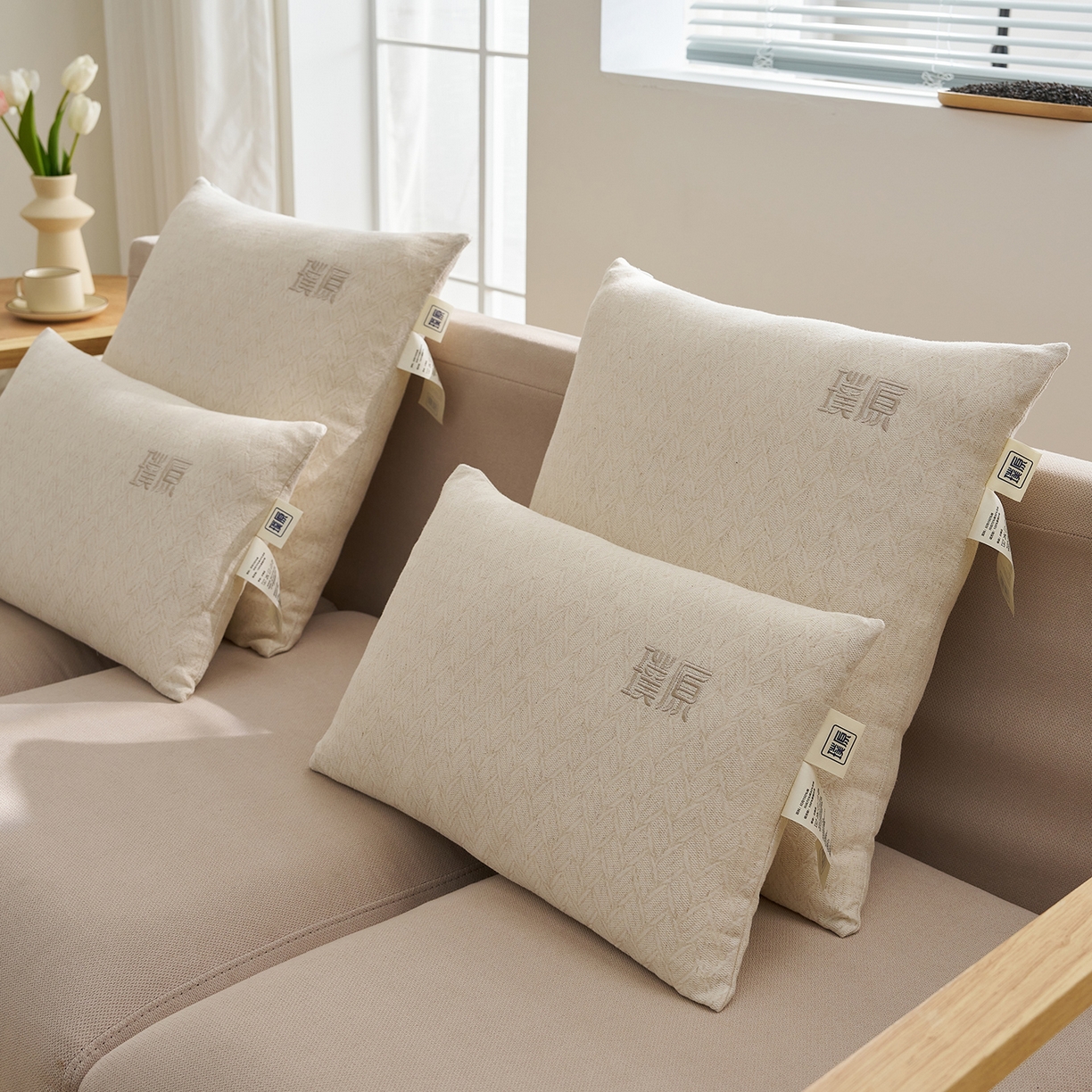 91家纺网 家纺一手货源 找家纺 （总）乐可 2025新款棉麻璞原抱枕靠垫枕头枕芯
