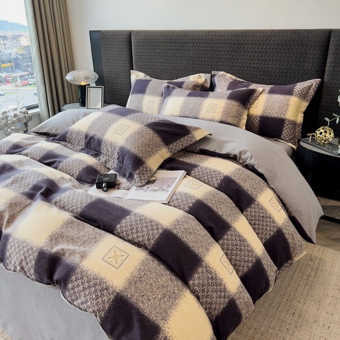 91家纺网 家纺一手货源 找家纺 印季家纺 2025新款全棉纯棉生态印花加厚混纺磨毛四件套 卢卡库