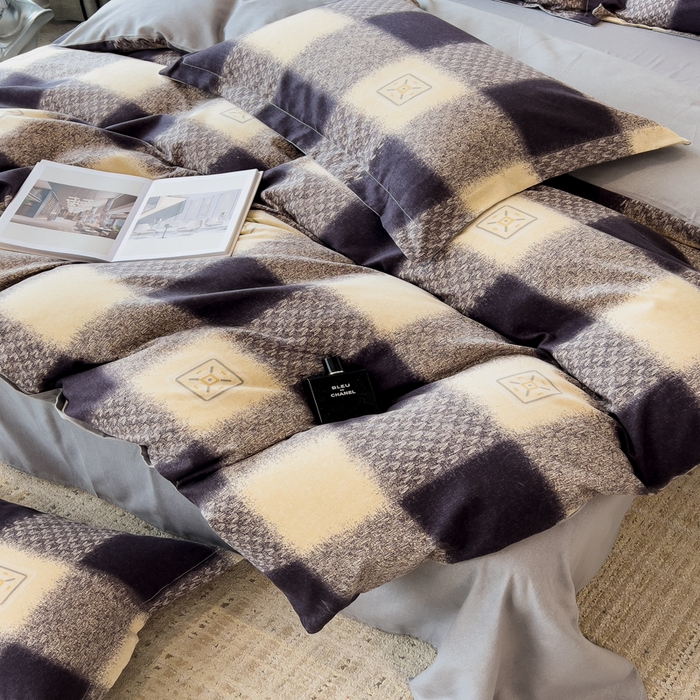 91家纺网 家纺一手货源 找家纺 印季家纺 2025新款全棉纯棉生态印花加厚混纺磨毛四件套 卢卡库