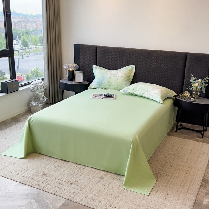 91家纺网 家纺一手货源 找家纺 印季家纺 2025新款全棉纯棉生态印花加厚混纺磨毛四件套 欧碧-绿