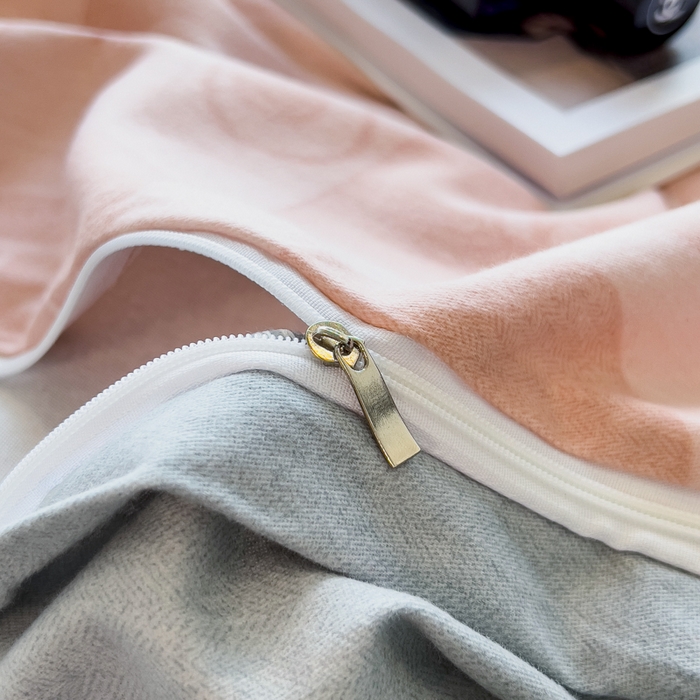 91家纺网 家纺一手货源 找家纺 印季家纺 2025新款全棉纯棉生态印花加厚混纺磨毛四件套 普蒂妮（粉）