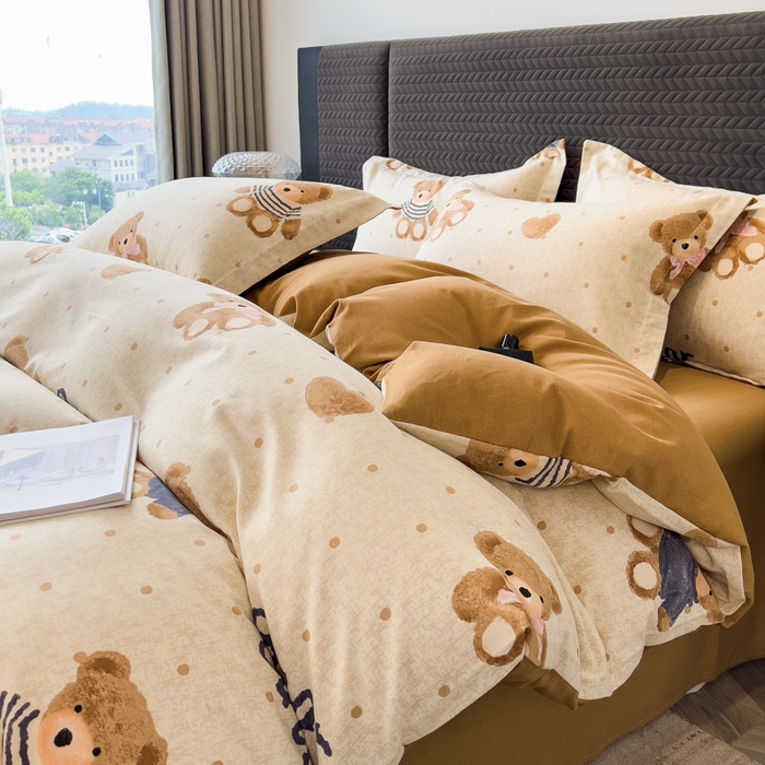 印季家纺 2025新款全棉纯棉生态印花加厚混纺磨毛四件套 奇想