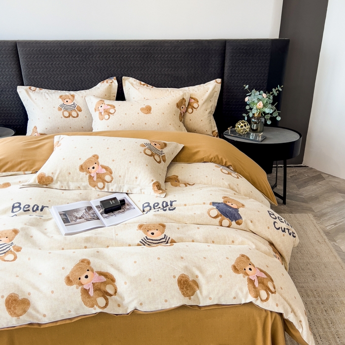 91家纺网 家纺一手货源 找家纺 印季家纺 2025新款全棉纯棉生态印花加厚混纺磨毛四件套 奇想